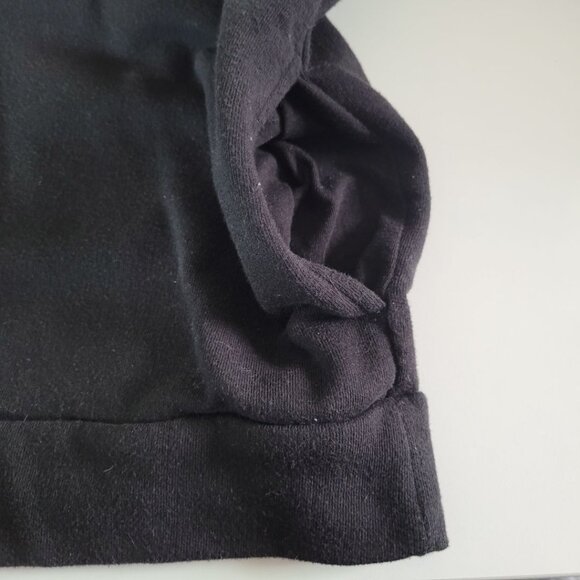 PINK Pullover Quarter Zipper Hoodie Pockets Block Color Black White Womens Small - Picture 9 of 14